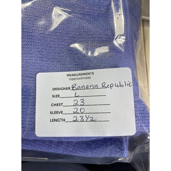 Banana Republic Womens Round Neck Pullover Sweater Blue Long Sleeve Size Large - Picture 6 of 6